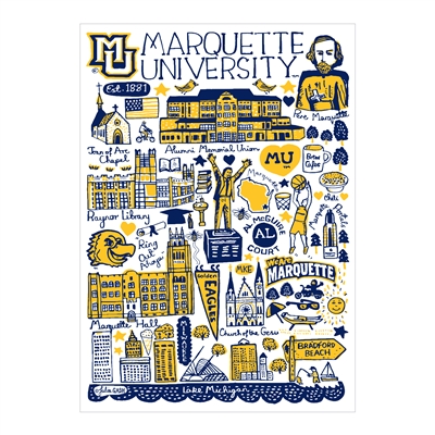 Marquette Golden Eagles Marquette Collage Notecards