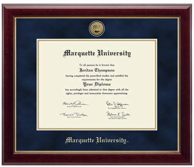 Marquette Golden Eagles NS Gold Medallion Gallery Diploma Frame