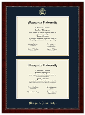 Marquette Golden Eagles NS Sutton Double Diploma Frame