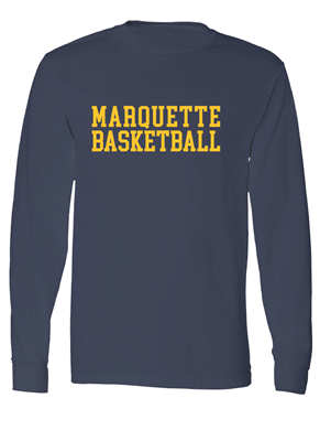 Marquette Basketball Long Sleeve Tee Navy