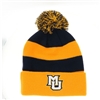 Marquette Rugby Stripe Beanie Navy/Gold