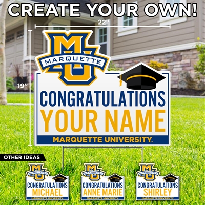 Marquette Customized Grad Lawn Sign