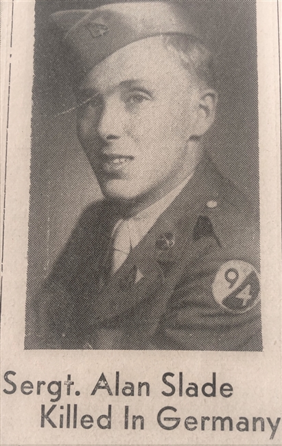 ALAN A. SLADE U.S. Army WWII