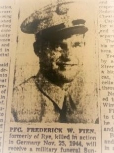 Frederick W FIEN U.S. Army WWII