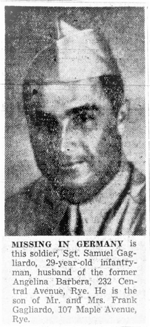 SAMUEL P. GAGLIARDO U.S. Army WWII