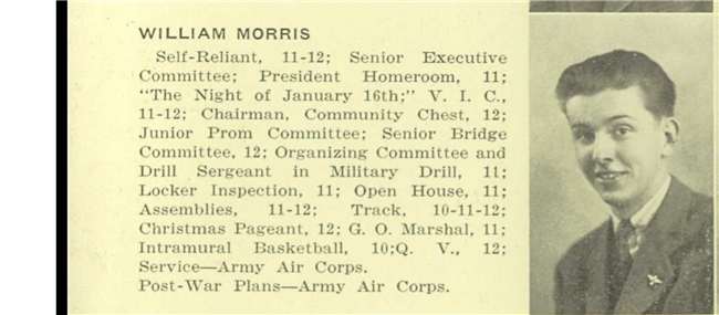William F. Morris U.S. Army Air Corps WWII