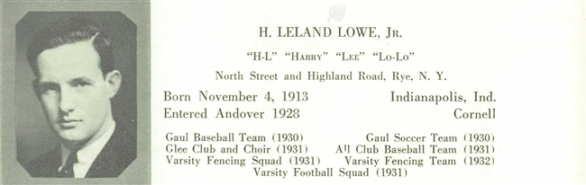 Henry Leland Lowe U.S. Army Air Corps WWII