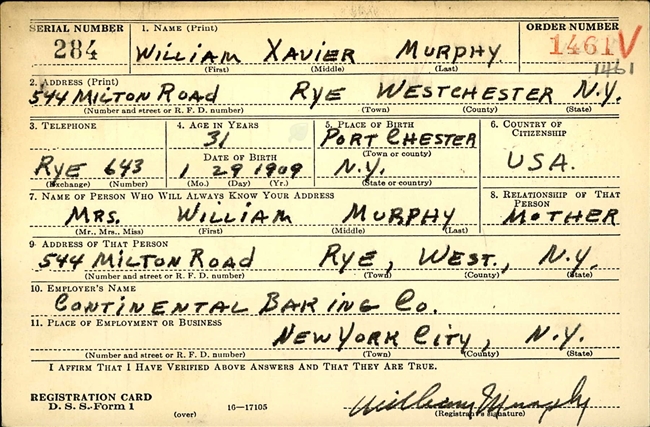 William X. Murphy U.S. Army WWII