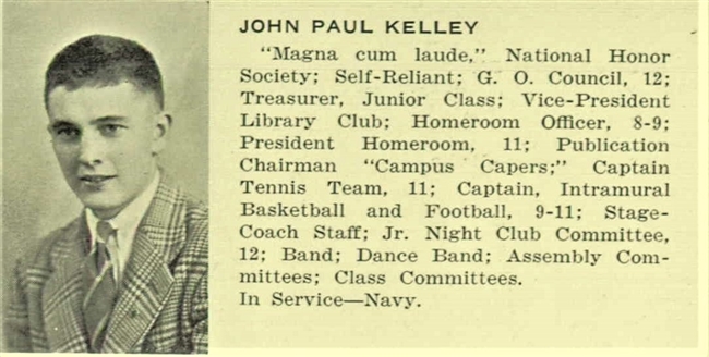 John P. Kelley U.S. Navy WWII