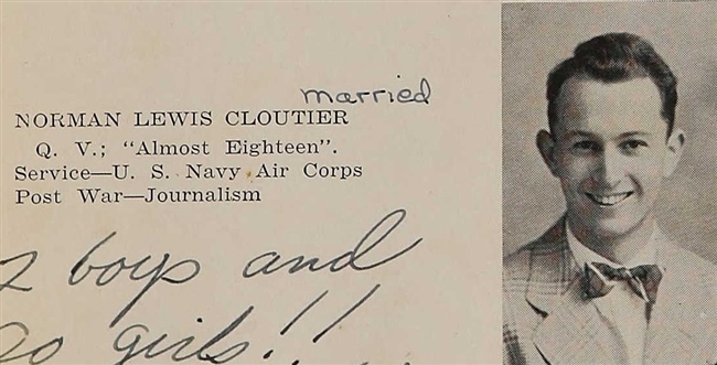 Norman L Cloutier U.S. Navy WWII