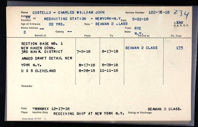 Costello, Charles W. J.