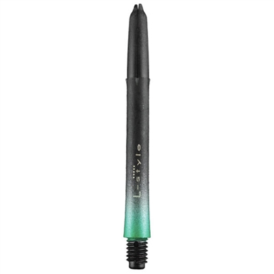 L-style Dart Shafts - LARO Two-Tone Carbon - Green