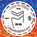 COBRA Hot Staples DV-08  Double Outside Corner 8mm  50 pk