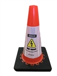 Electric Vehicle High Voltage Danger Sign - Cone Collar