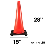 Orange Safety Cone 28" - PVC Non Reflective