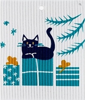 ash Towel-100% Biodegrade- Cat on Presents