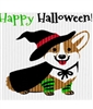 ash Towel-100% Biodegrade- Corgi Happy Halloween