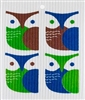 ash Towel-100% Biodegrade- Owls (Brown,Green,Blue)