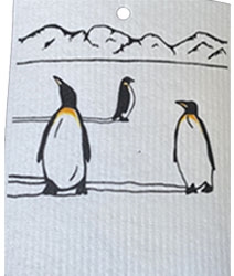 ash Towel-100% Biodegrade- Penguins