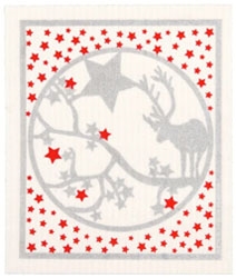 ash Towel-100% Biodegrade-Reindeer/Tree