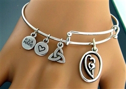 "A Mother's Heart" Birthstone Charm Bangle (BIYHCHARMBANGLE)