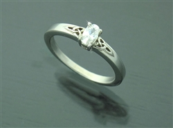 Sterling Silver Trinity Engagement Ring(BQ1002)