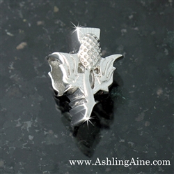 Sterling Silver Scottish Thistle Add-a-Bead (#BQ566)