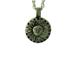 Sun and Moon Diffuser Pendant, Celestial Essential Oil/Perfume Aromatherapy Diffuser Necklace Jewelry(JPEW8019)