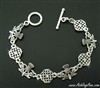 Scottish Thistle and love knot Celtic toggle bracelet ( Jpew7003)