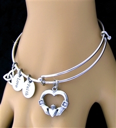 "I Give You My Heart" Claddagh Charm Bangle (MyHeartCB)