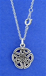 "Wings of an Angel" Celtic Trinity Knot 18" Necklace  (Rpew9)