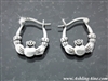 Classical Double Sided Claddagh Hoop Earrings ( S103)