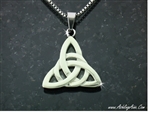 316L Stainless Steel Modern Trinity Knot Pendant (S139)