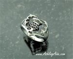 Bold Scottish Thistle Ring I love Scotland In 316 L Stainless Steel (S221)