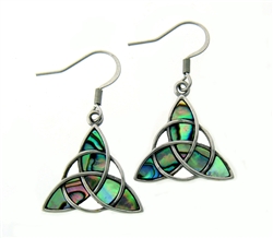 316 L Stainless Steel Trinity Abalone Earrings(S231)
