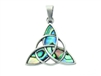 316 L Stainless Steel Bold Trinity Abalone Pendant(S232)