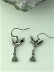 Articulated Trinity Knot Hummingbird Earrings (S274)