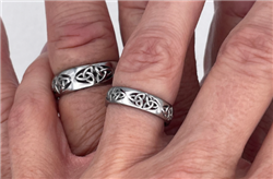 Trinity Knot Celtic Wedding bands, (S341-342) Celtic thumb Ring