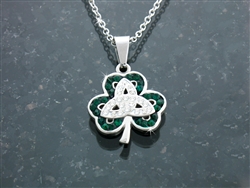 "Celebrating St. Patrick" Adjustable Trinity Necklace (S89adjchain)