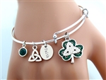 "Celebrating St. Patrick" Bangle Charm Bracelet (S89bangle)