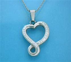 "Eternal Love," an Infinity Heart Bold Necklace (S92 large)