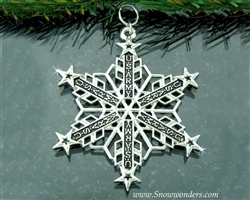 Pewter US Army Chevrons and Stars SnowWondersÂ® Snowflake Ornament(SW6048)