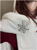 Irish Shamrock Snowman SnowWonderÂ® Snowflake Brooch, SWP1