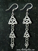 Dainty Triple Trinity dangle Earrings( S122)