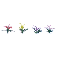 0595508 PETUNIAS 3/4" tall O-scale, Red, Pink, Yellow, Purple, 40/pk