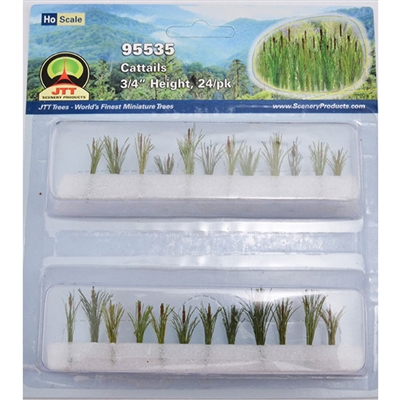 0595535 CATTAILS 3/4" tall HO-scale, 24/pk