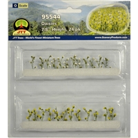 0595544 DAISIES 7/8" tall O-scale, 24/pk