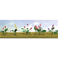 0595561 FLOWER PLANTS ASSORTMENT 3, HO-scale, 12/pk