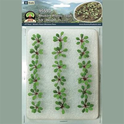 0595593 RHUBARB PLANTS, O-scale, 18/pk