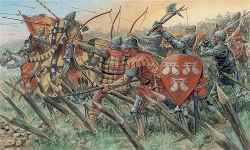 556027 1/72 ENGLISH KNIGHTS AND ARCHERS (100 YEARS WAR)